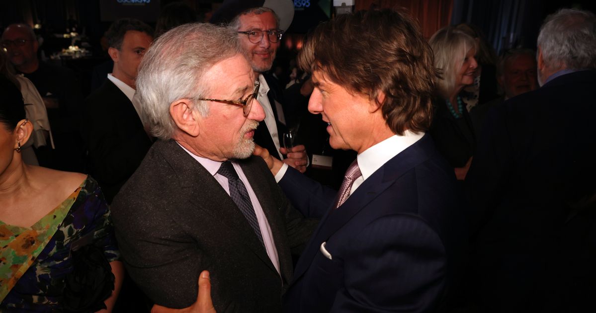 Steven Spielberg Pays Tom Cruise A Bonkers Compliment As They Hug