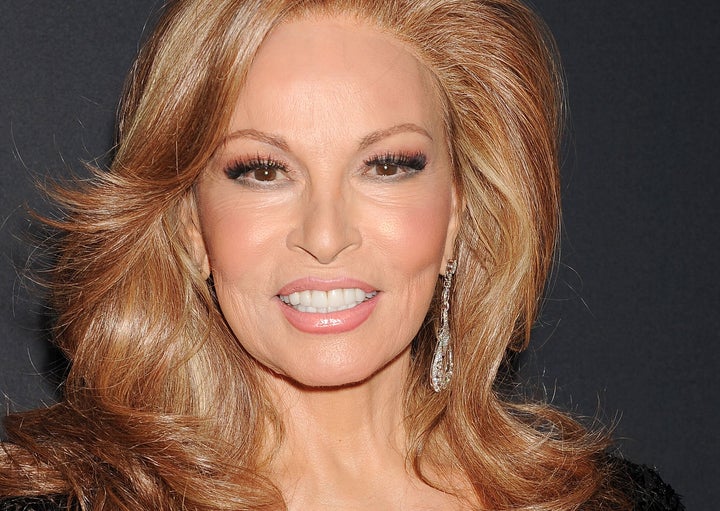 Raquel Welch arrives at the 16th Costume Designers Guild Awards at The Beverly Hilton Hotel on Feb. 22, 2014, in Beverly Hills, California.