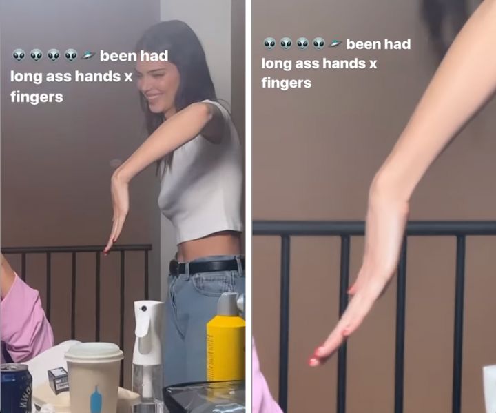 Hailey Bieber waded into the Photoshop chatter by posting a clip of Jenner's hands on Wednesday.