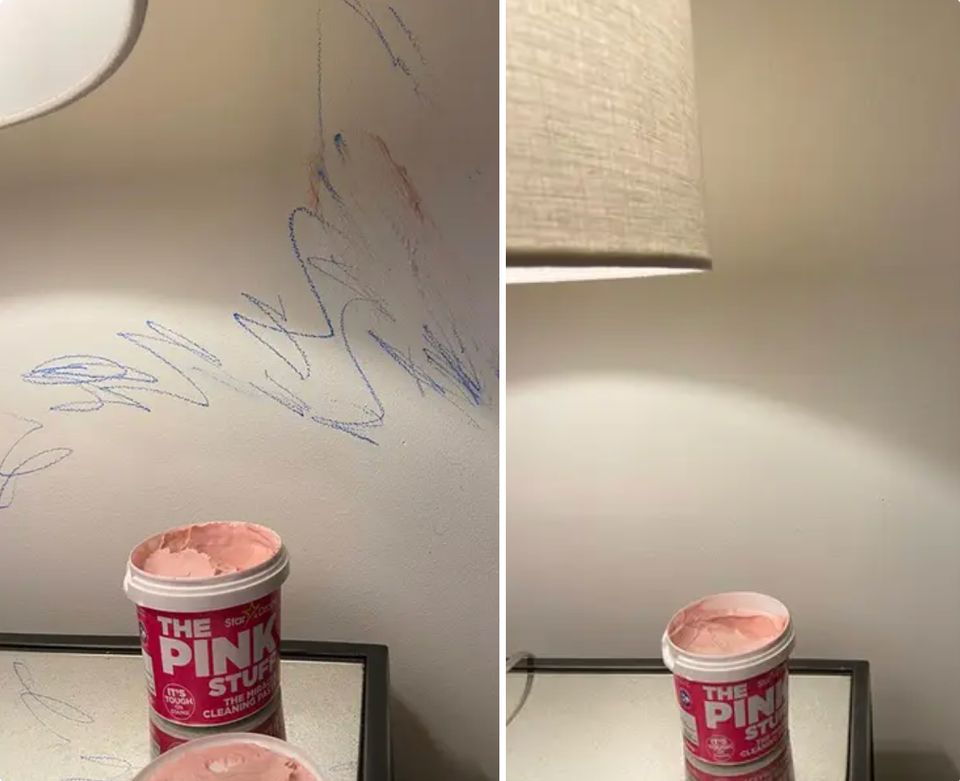 A TikTok-famous pink cleaning paste