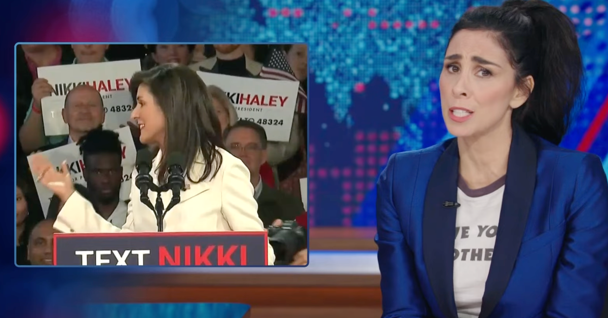 NextImg:'Daily Show' Guest Sarah Silverman Rips Nikki Haley's Love For 1 Hateful Pastor