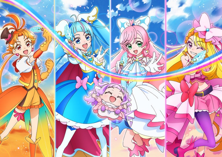 『ひろがるスカイ！プリキュア』。中央左がキュアスカイ