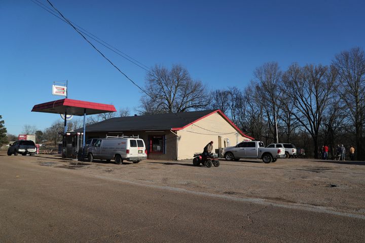 The Express Mart convenience store, which was the scene of the shooting. Richard Dale Crum was taken into custody.