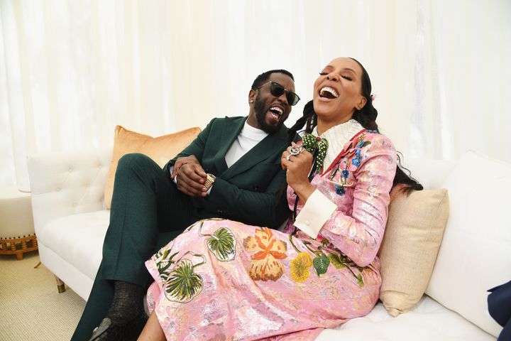 Diddy and June Ambrose attend the 2019 Roc Nation Brunch on Feb. 9, 2019, in Los Angeles.
