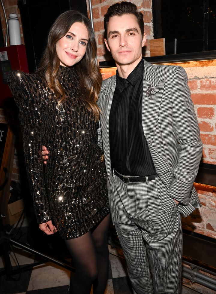 Alison Brie and Dave Franco at the premiere of "Somebody I Used To Know" in Culver City, California.