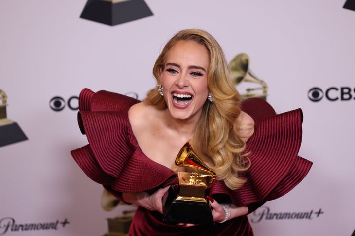 Adele at the Grammys earlier this month