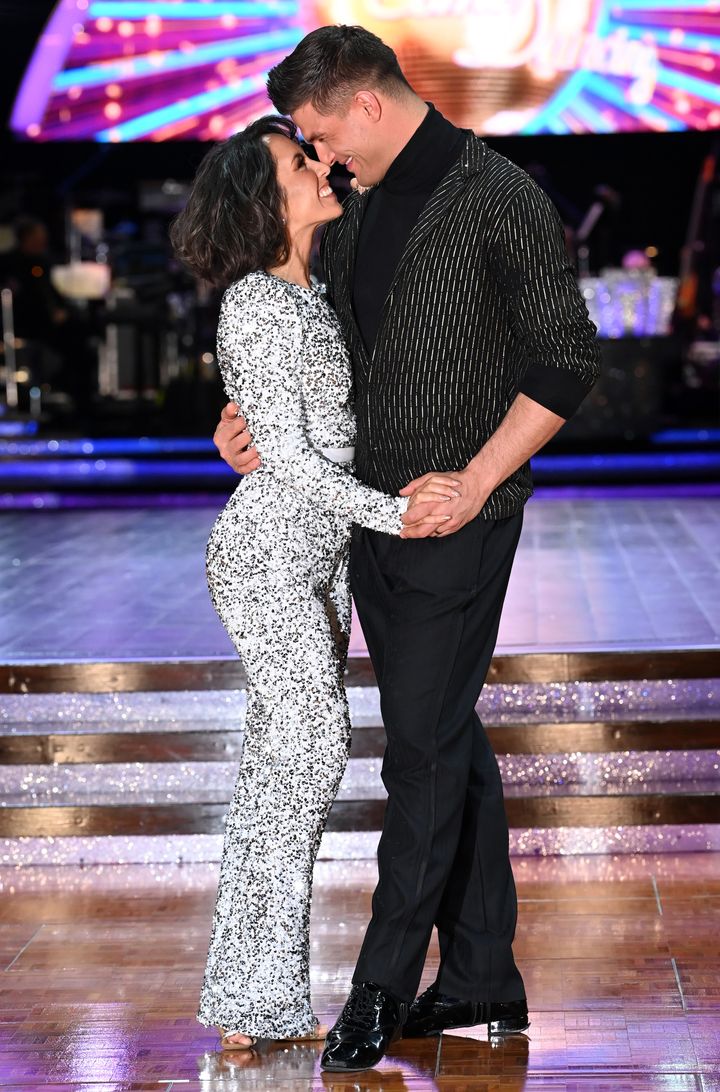 Janette and Aljaž pictured behind the scenes of last year's Strictly tour
