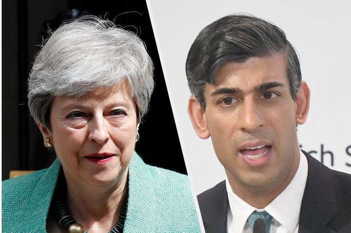 Theresa May and Rishi Sunak.