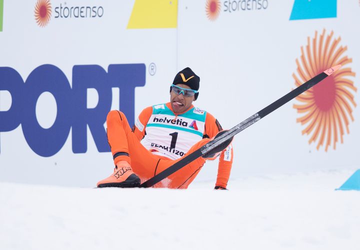 LAHTI, FINLAND - FEBRUARY 22: Adrian Solano of Venezuela during men´s 10 K qualification race at Lahti Stadium ahead of the FIS Ski World Championships on February 22, 2017 in Lahti, Finland. (Photo by Nils Petter Nilsson/Getty Images)