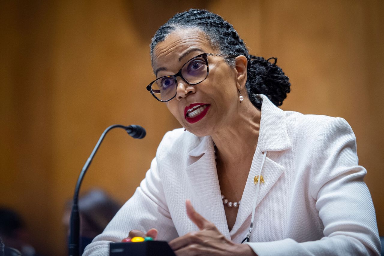 Gina Abercrombie-Winstanley, chief diversity and inclusion officer at the State Department, appears before a Senate Committee on Foreign Relations hearing on July 26, 2022.