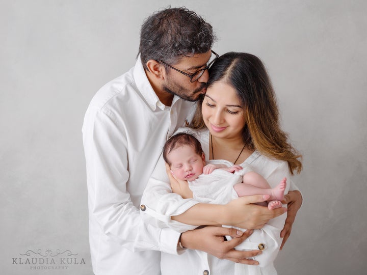 The author with her family.