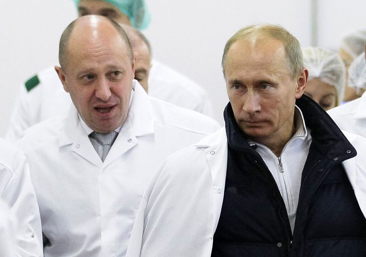 Yevgeny Prigozhin with Vladimir Putin in 2010.