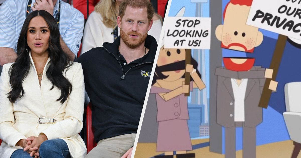 Harry & Megan South Park Funny Royal Family Tshirt Spare 