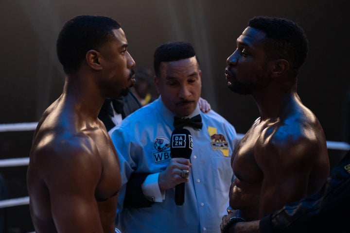 Both Damian (Jonathan Majors) and Adonis (Michael B. Jordan) have something to prove in "Creed III."