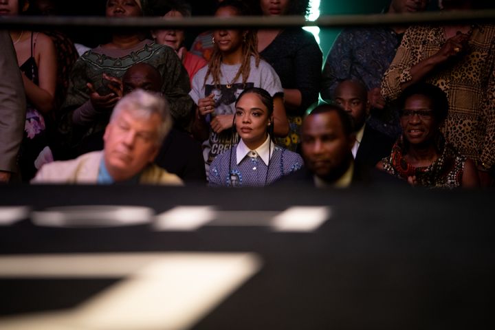 Tessa Thompson's Bianca is much more than just the anxious romantic partner to a boxing legend in "Creed III."