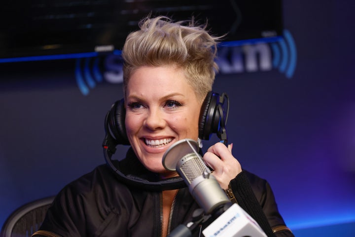 Pink visits SiriusXM Studios on 22 February