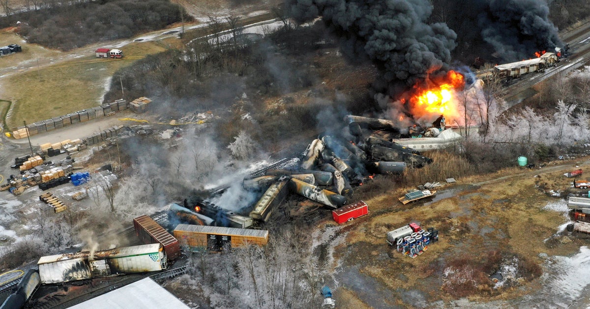 NextImg:Pete Buttigieg Visits East Palestine, Ohio, Train Derailment Site