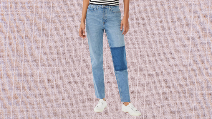 PacSun Patch On Blue Mom Jeans