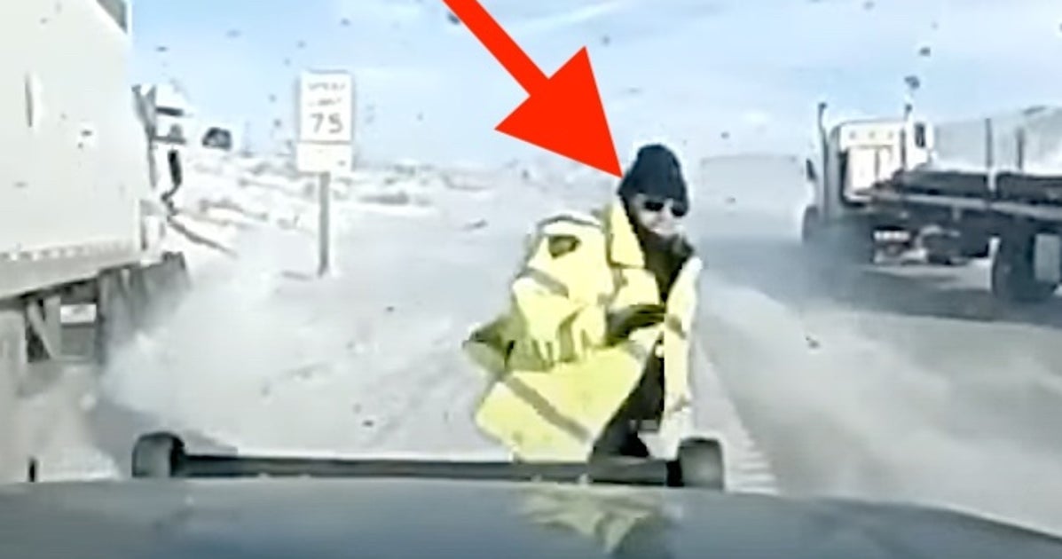 NextImg:HOLY CRAP: Out-Of-Control Truck Comes Within Inches Of State Trooper