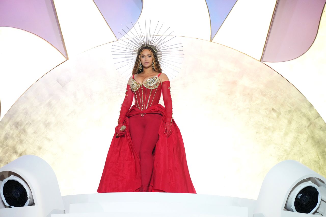 Beyoncé performs for the launch of a luxury hotel on Jan. 21 in Dubai, United Arab Emirates.