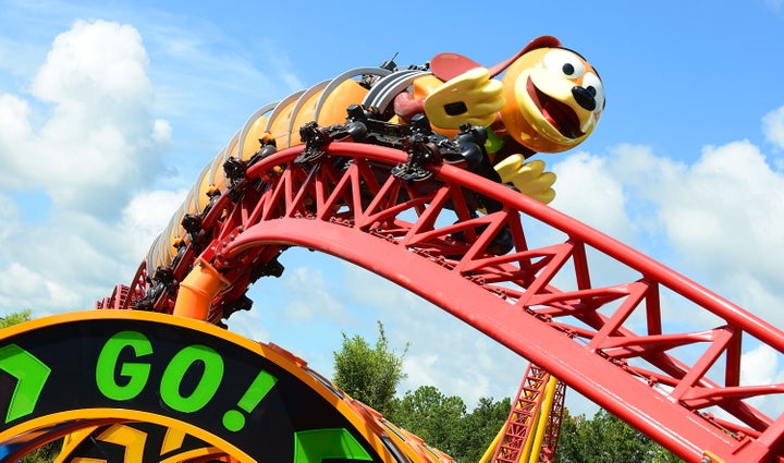 The Slinky Dog Dash ride at Disney World has a height requirement of 38 inches.