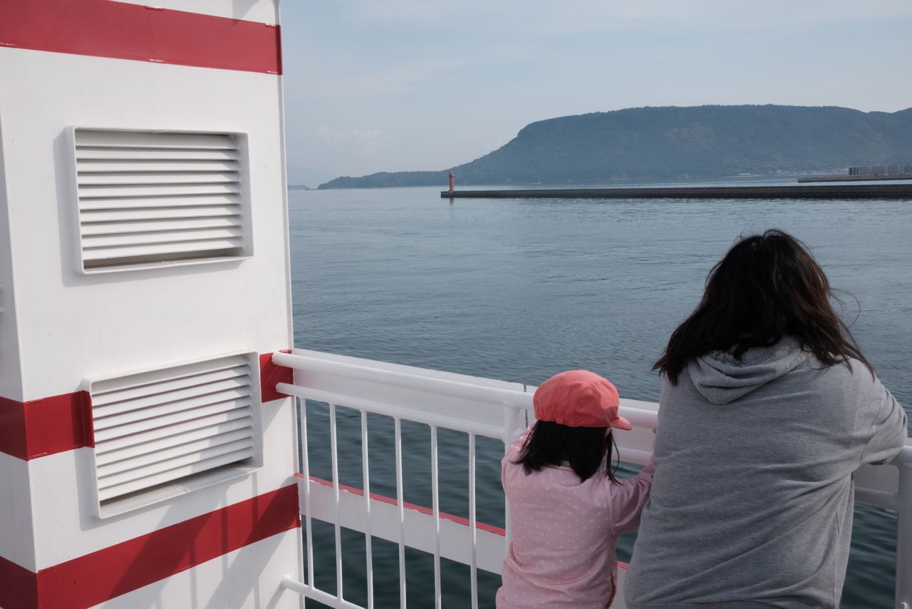 Aboard a ferry on the Seto Inland Sea, near Takamatsu, Shikoku.
