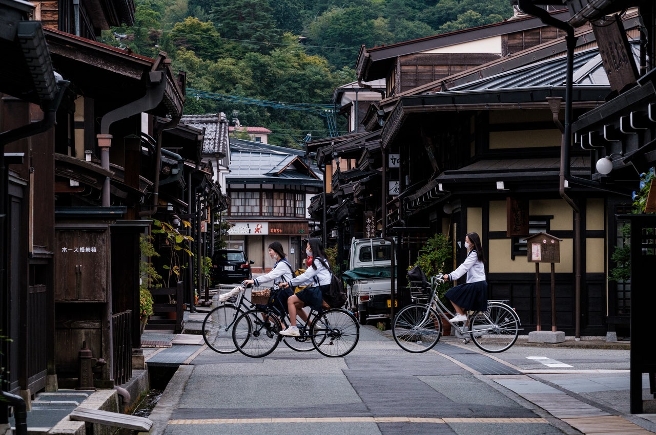 High school students in Takayama, Gifu.