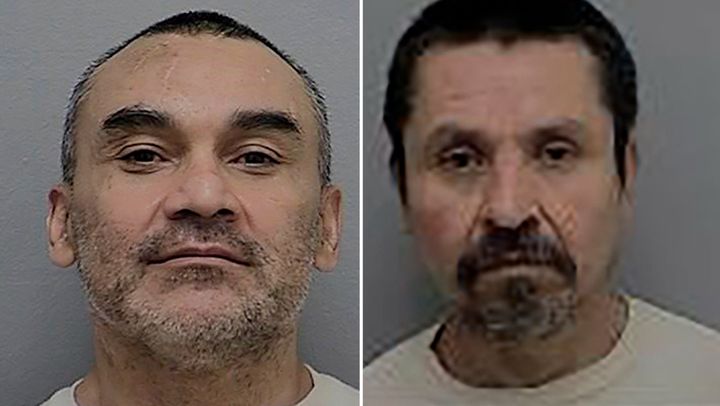 Ramon Escobar, left, is suspected of killing his cellmate Juan Villanueva, right, at North Kern State Prison in Delano, California.