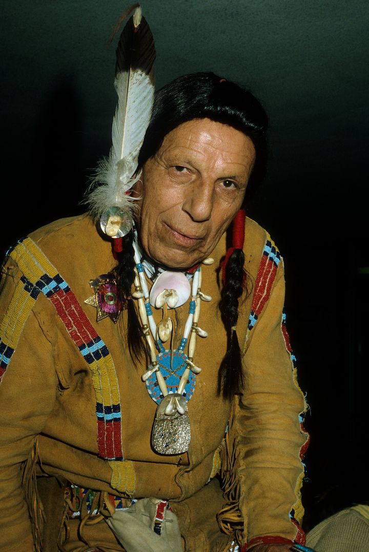 Iron Eyes Cody, circa 1975. (Photo by Getty Images)