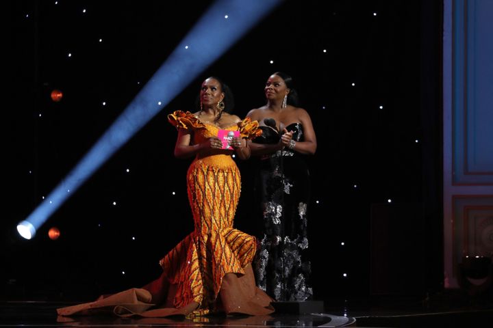 Sheryl Lee Ralph and Janelle James onstage at the 54th NAACP Image Awards on Feb. 25 in Pasadena, California.