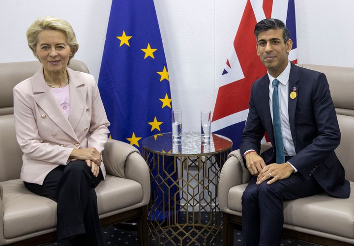 British Prime Minister Rishi Sunak and European Commission President Ursula von der Leyen.