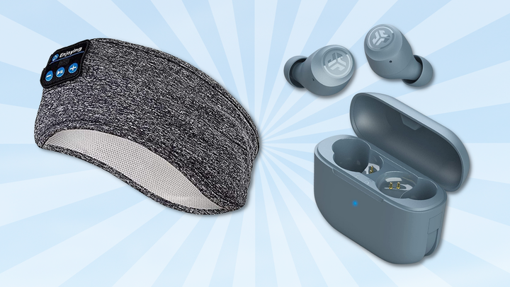Sleep top in earbuds