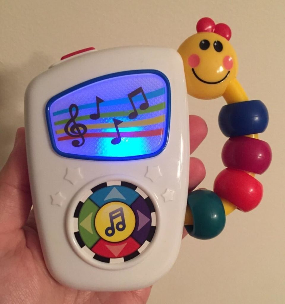 A bestselling Baby Einstein Take Along Tunes Musical Toy with catchy, classical melodies (by Mozart, Vivaldi, and other masters) and twinkling lights that any parent will tell you is their secret weapon to immediately calm down a fussy baby.