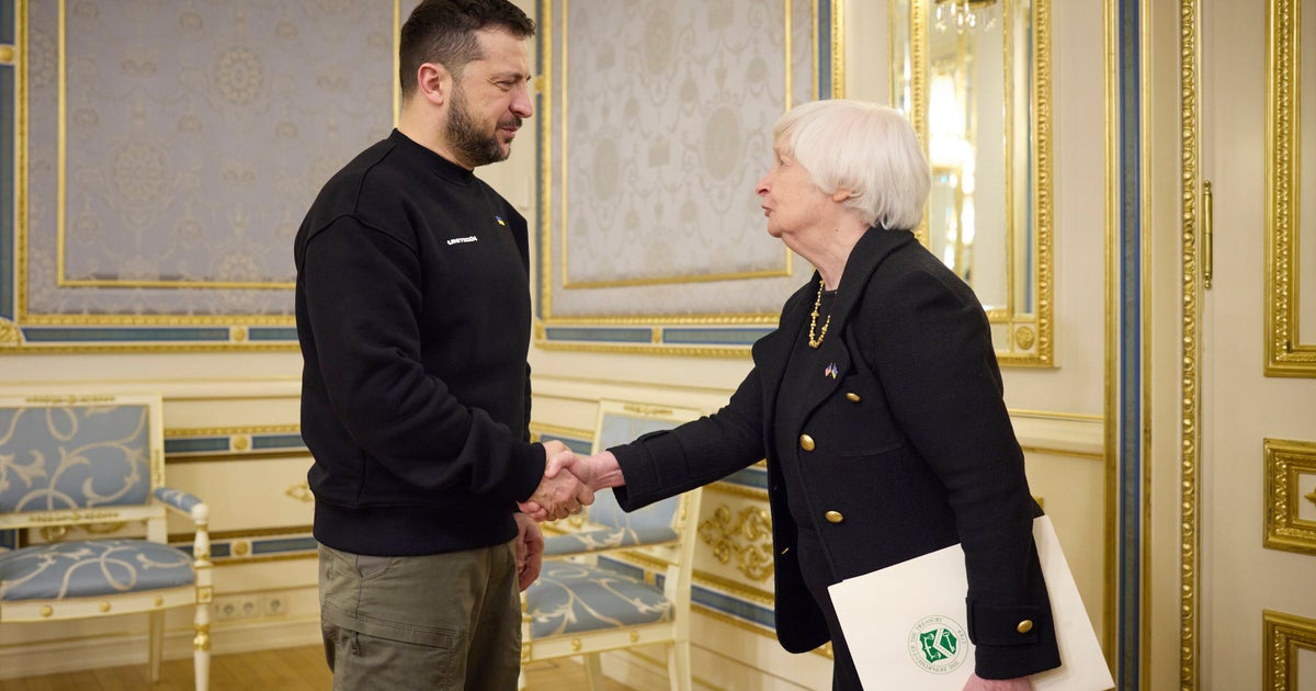NextImg:Yellen Visits Ukraine, Underscores U.S. Economic Support