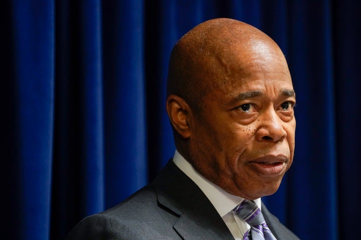 New York City Mayor Eric Adams takes questions at a press conference on Feb. 14. On Tuesday, he spoke passionately about his religious beliefs.