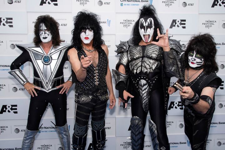 Members of the band Kiss, from left, Tommy Thayer, Paul Stanley, Gene Simmons and Eric Singer (Photo by Charles Sykes/Invision/AP, File)