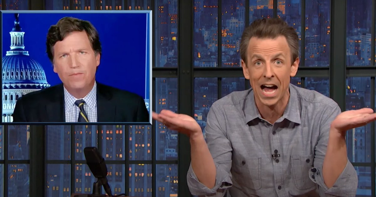 NextImg:Seth Meyers Can't Believe This Nasty Name Tucker Carlson Called Trump