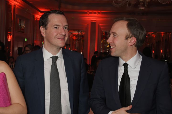 George Osborne, editor of the London Evening Standard, and Matthew Hancock, then culture secretary in 2018