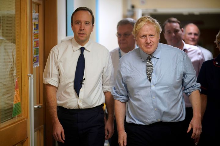 Johnson and Hancock in a hospital back in 2019