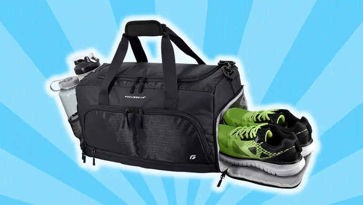 Adidas Yoga Gym Duffle Grocery Fitness Bag Tote 10 Handle Straps  Black/Purple