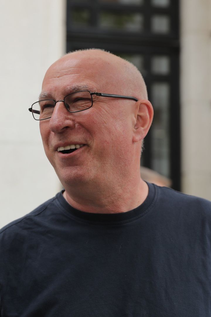 Ken Bruce outside the BBC headquarters in 2017