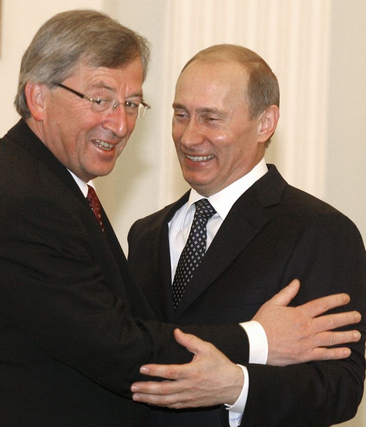 Putin and Juncker in 2008