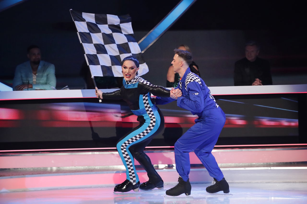 The Vivienne on the ice with her skating partner Colin Grafton