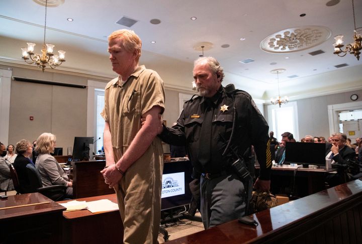 strongAlex Murdaugh is sentenced to two consecutive life sentences for the murder of his wife and son by Judge Clifton Newman at the Colleton County Courthouse in Walterboro, South Carolina./strong