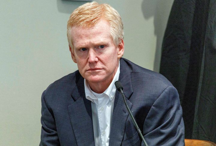 strongAlex Murdaugh gives testimony in his murder trial at the Colleton County Courthouse in Walterboro, South Carolina./strong