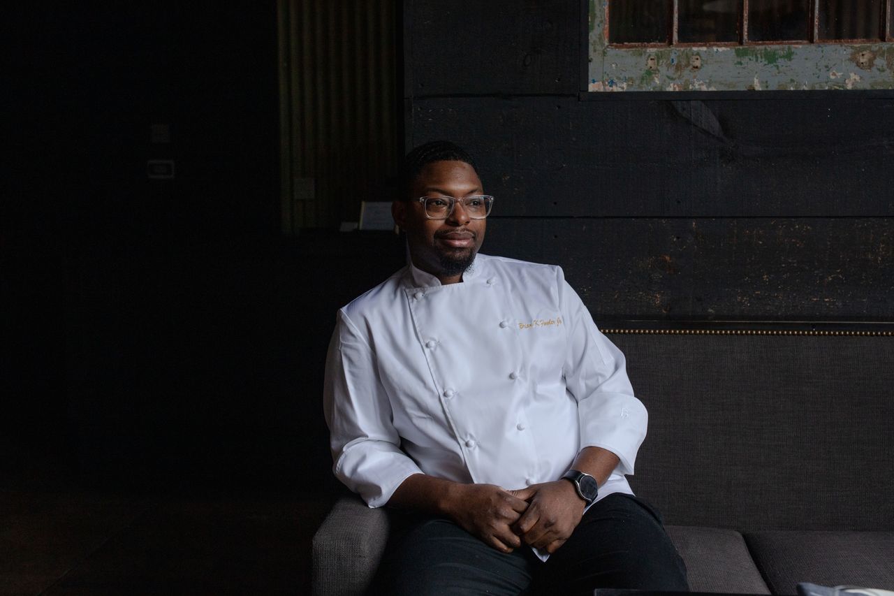Brian Fowler is seen at the New York City restaurant Blackbarn, where he is chef de cuisine, on Feb. 21.