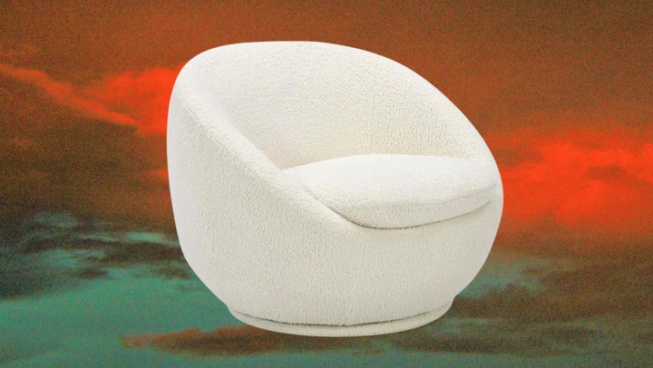 Better Homes & Gardens upholstered swivel chair in cream