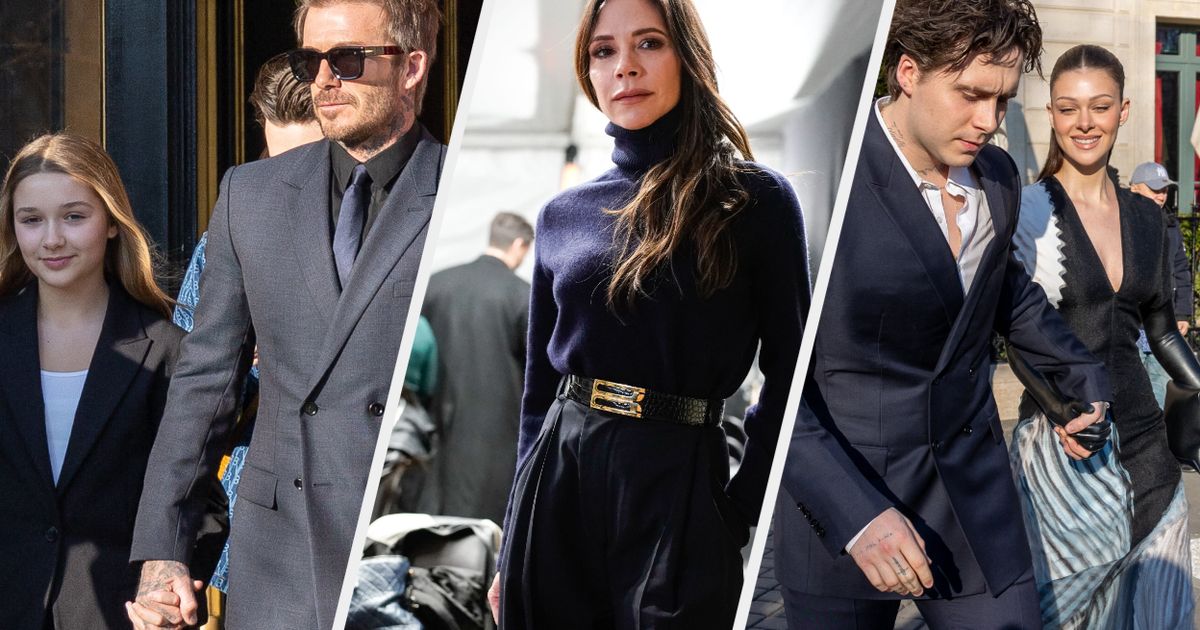 Photo of Victoria Beckham Supported By The Beckham Clan And Famous Friends At Star-Studded Fashion Show