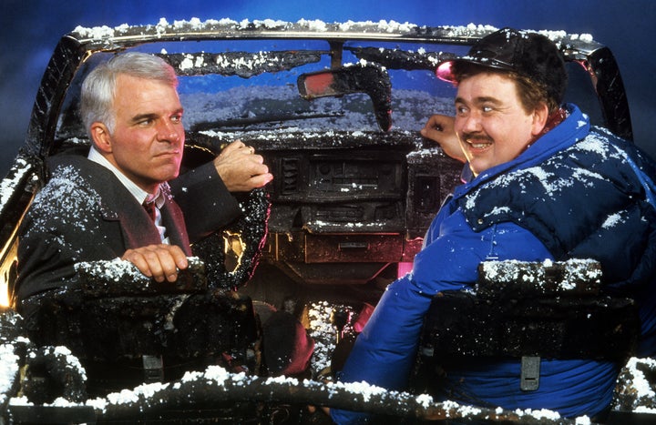 Steve Martin (left) and John Candy in the 1987 comedy "Planes, Trains & Automobiles."