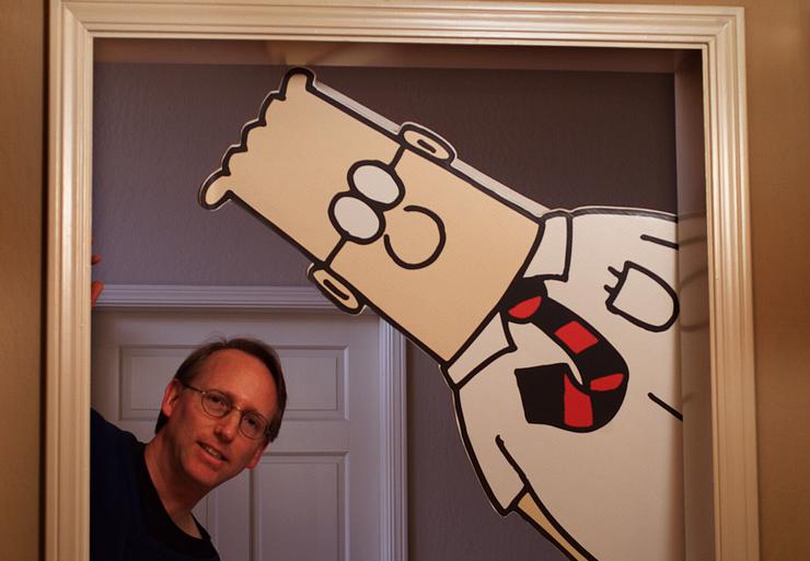 Scott Adams, creator of the "Dilbert" comic strip, shown here in 1998, took a survey's results and declared Black people to collectively be a "hate group."